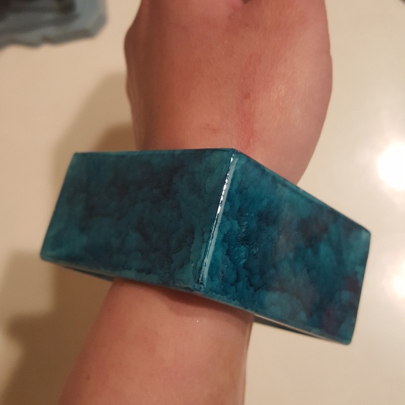 Teal dark blue bangle - Picture 2 of 2